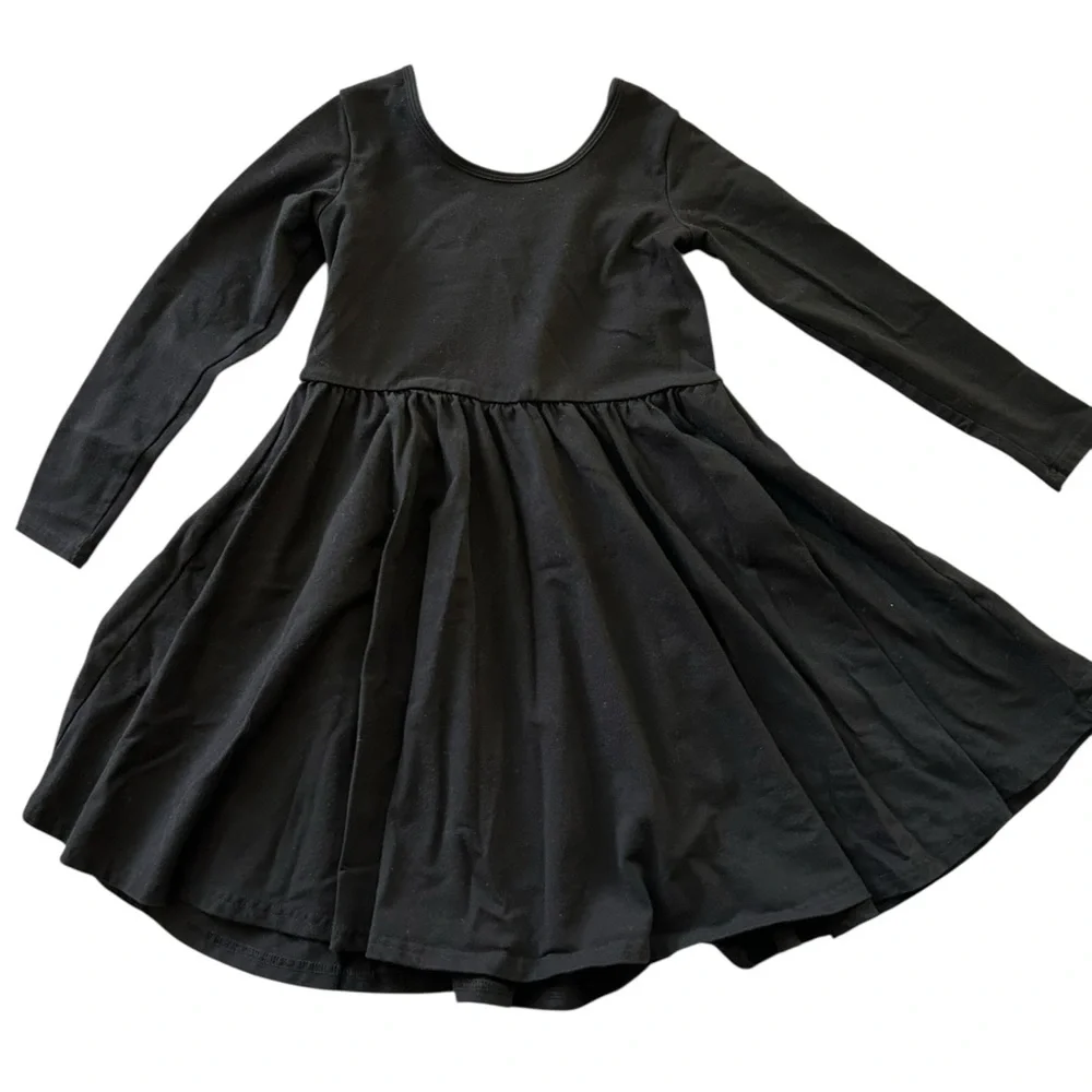 RAGS Floral Long Sleeve Girls Swing Dress & Stelle Blk swing Dress Size 7/8